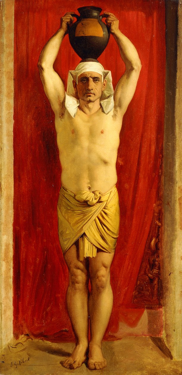 Egyptský nosič vody, od Jean or Jehan Georges Vibert
