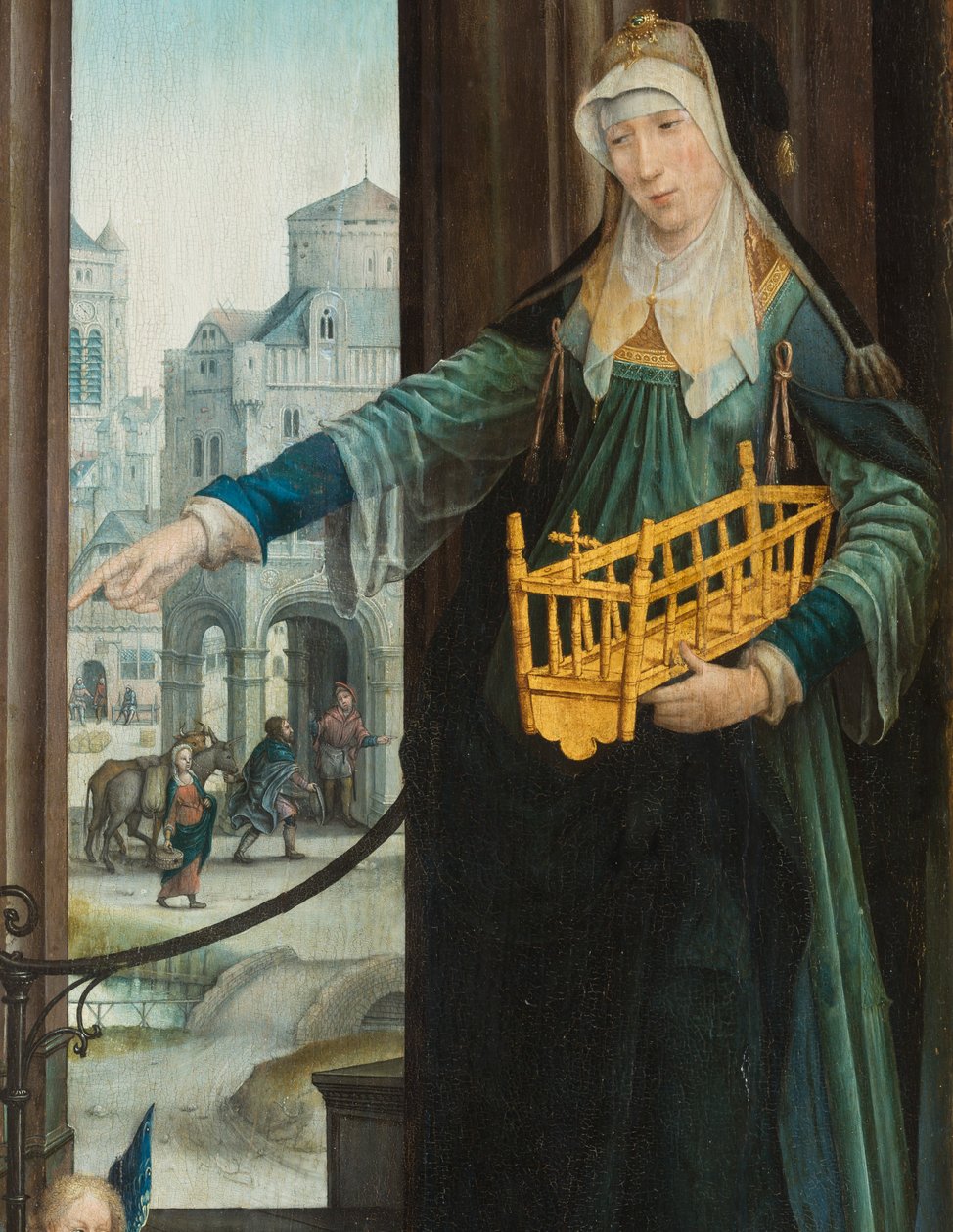 Sibyla ze Samosu. Triptych Klanění dítěte Ježíše od Jean the Elder (attr. to) Bellegambe