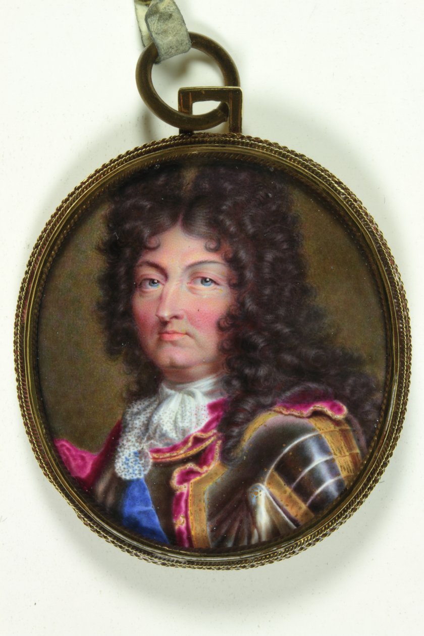 Louis XIV, král Francie (akvarel na pergamenu) od Jean the Elder (attr.to) Petitot