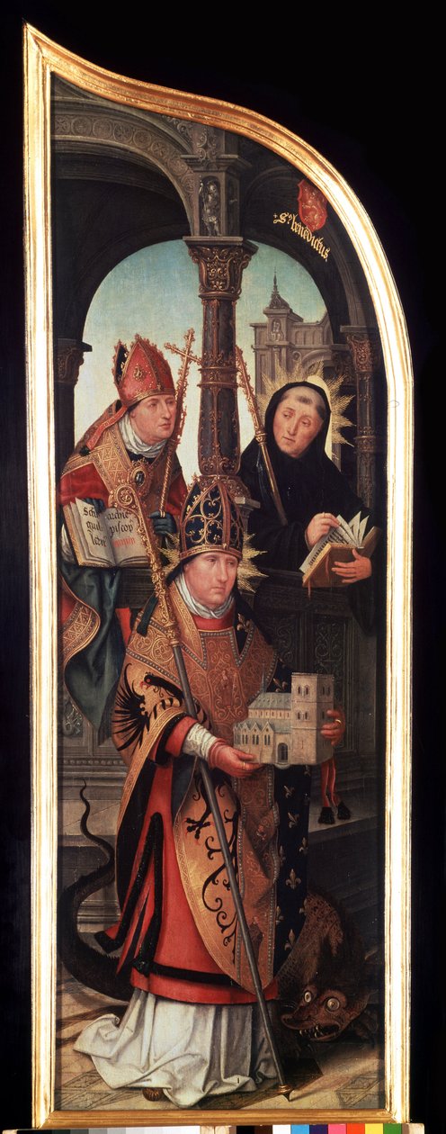 Levý panel triptychu Zvěstování (The Annunciation). Malba na dřevě od Jeana Bellegambe staršího (1470-1534) Rozměr 103 x 33 cm Petrohrad, Ermitáž od Jean the Elder Bellegambe