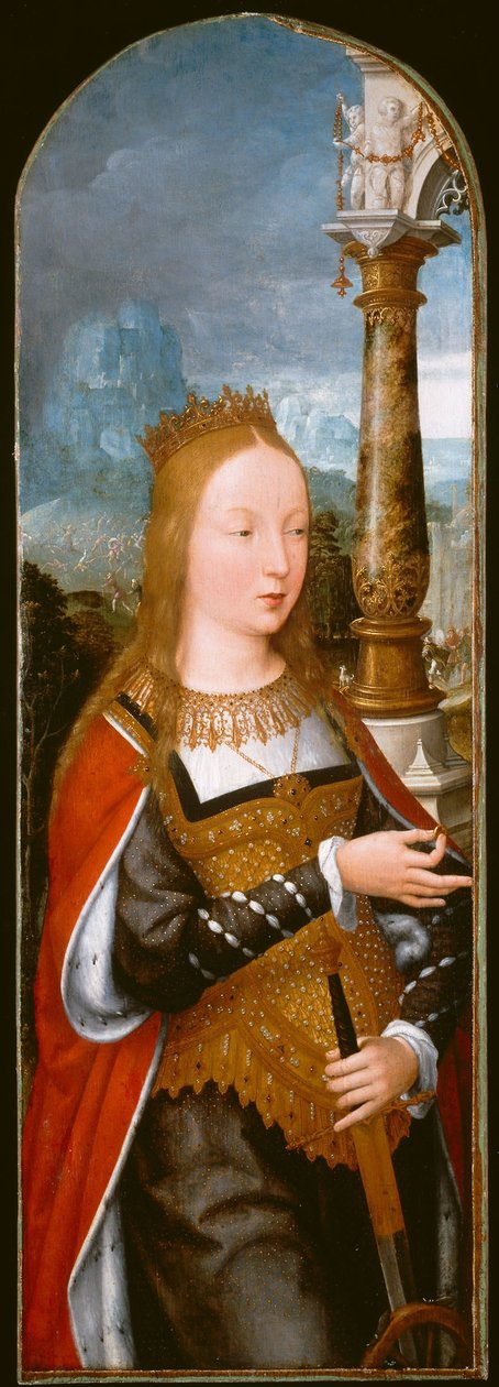 Svatá Kateřina, asi 1520 (olej na desce) od Jean the Elder Bellegambe