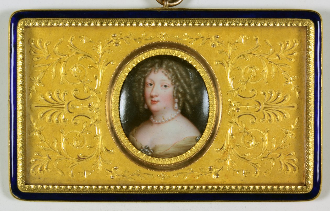 Dáma jménem Madame De Montespan (smalt) od Jean the Elder Petitot