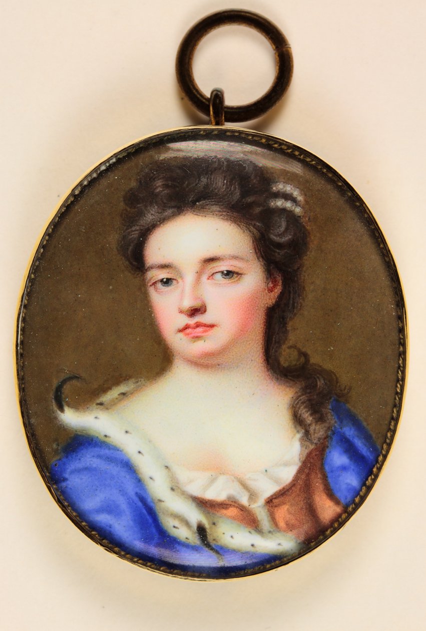 Queen Anne (akvarel na pergamenu) od Jean the Younger Petitot
