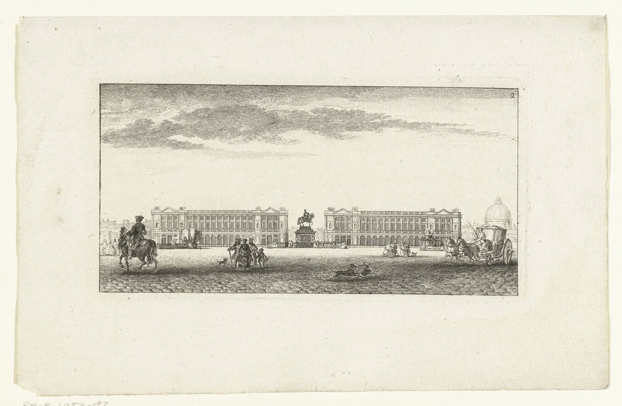 Pohled na Place Louis XV v Paříži Vues de Paris (název série) Pohledy na Paříž (název série) od Jeanne Françoise Ozanne