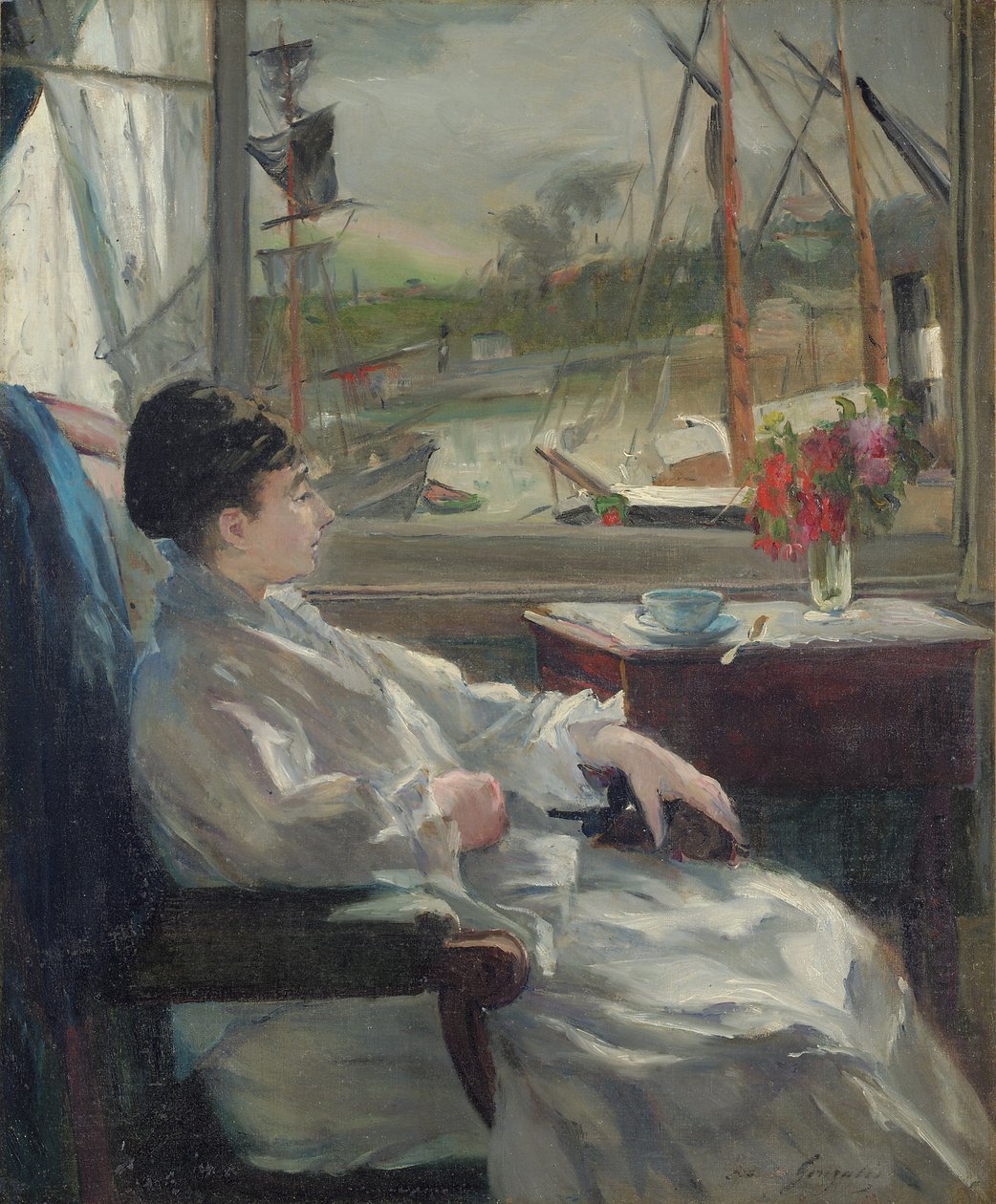 Portrét Evy Gonzalesové od Jeanne Guérard Gonzalès