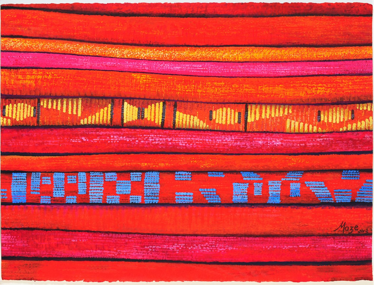 Marocké tkaniny 1, 2013 od Jeanne Maze