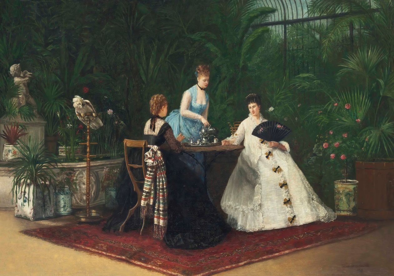 Čaj v zimní zahradě, 1893. od Jeanne Samson