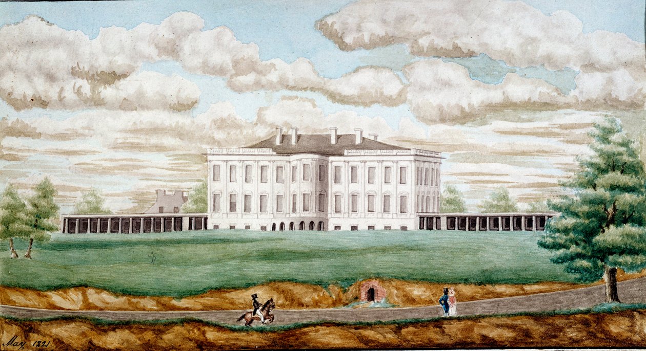 Bílý dům ve Washingtonu Obraz od Jeffersona Vaila (1743-1826) 1821 Blerancourt, Musee Franco American od Jefferson Vail