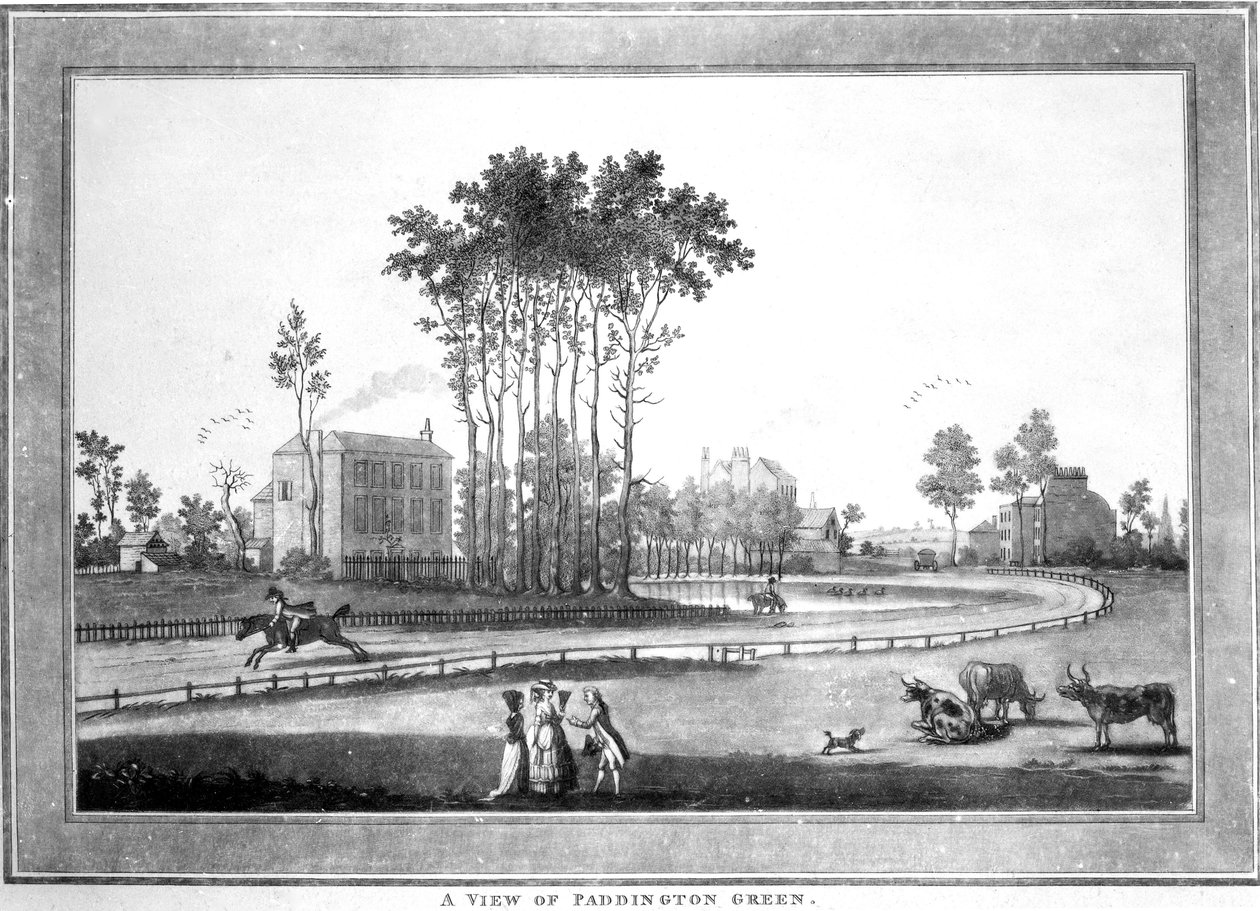 Pohled na Paddington Green, 1782-3 (akvatinta) od Jefferyes Hammett O