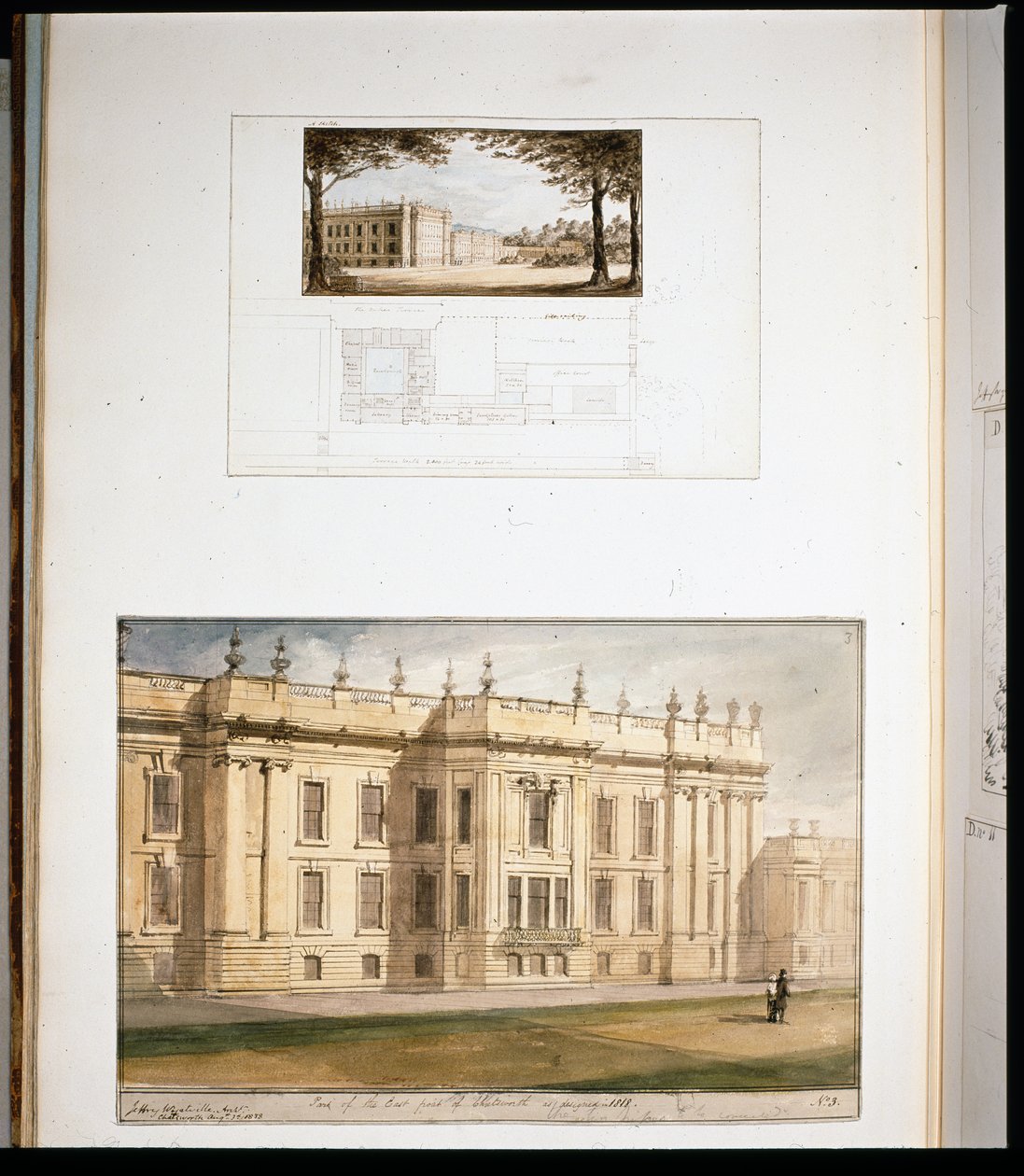Návrhy pro East Elevation, Chatsworth House od Jeffry Wyatville