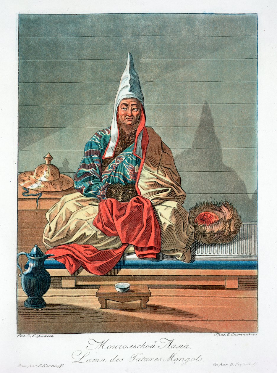 „Láma mongolských Tatarů“, 19. století od Jegor Scotnikoff