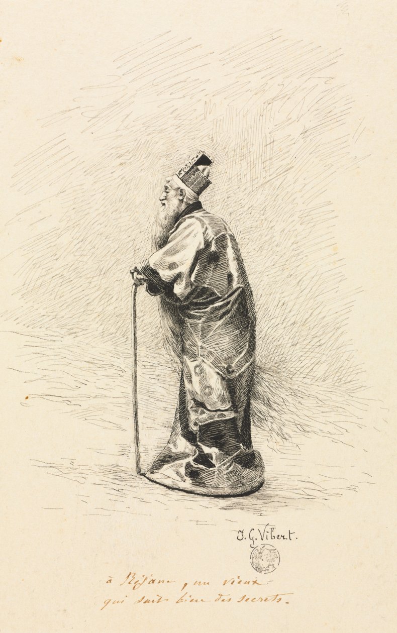 Studie pro kouzelníka v Conte de Fée Příběh víly, 19. století. od Jehan Georges Vibert