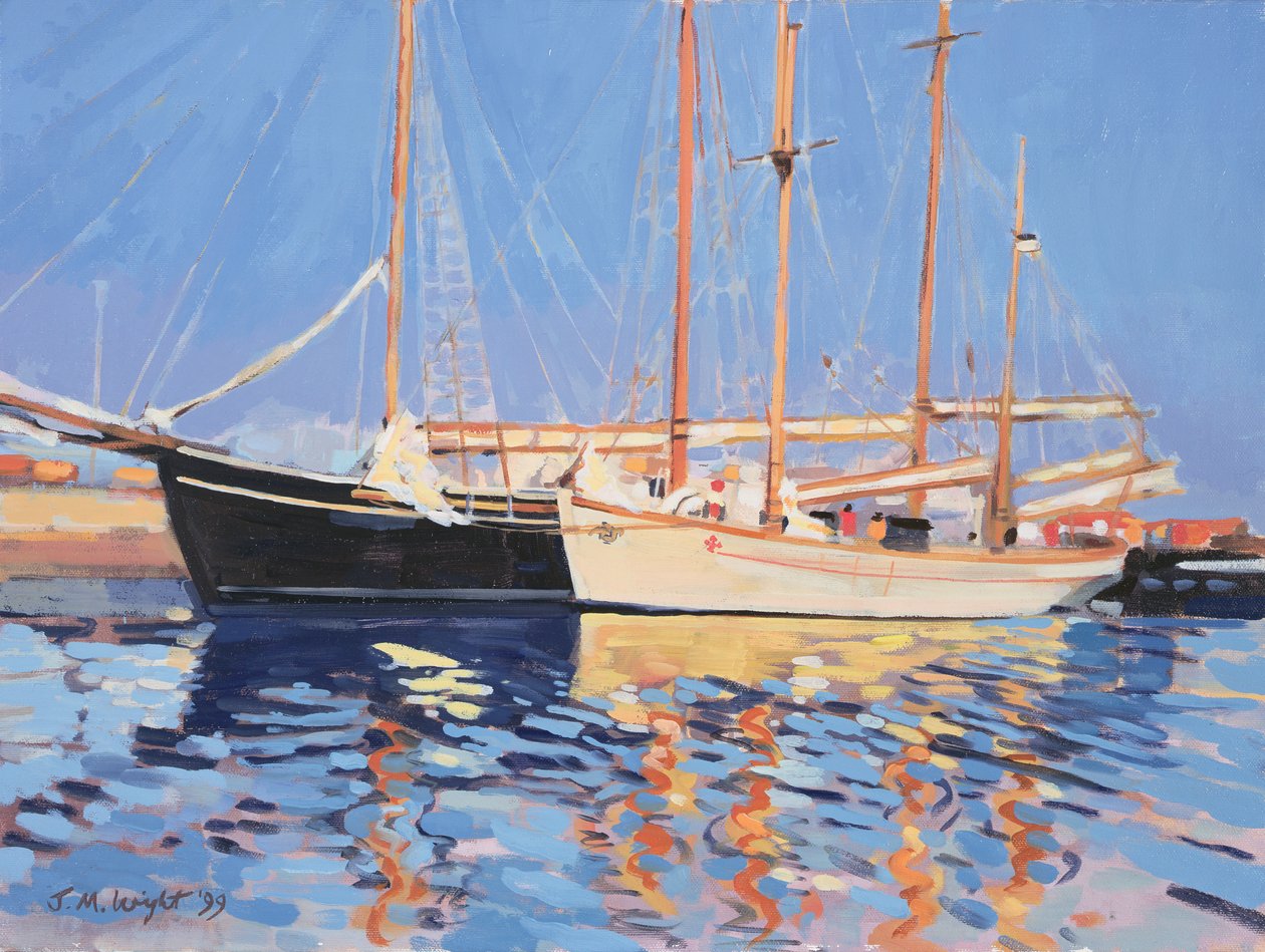 Kotvící plachetnice, Skagen, Dánsko, 1999 od Jennifer Wright
