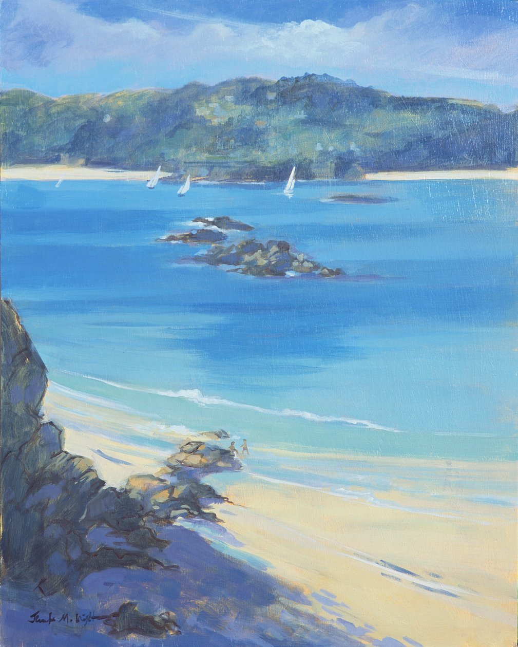 Salcombe - Zábava na pláži, 2000 od Jennifer Wright