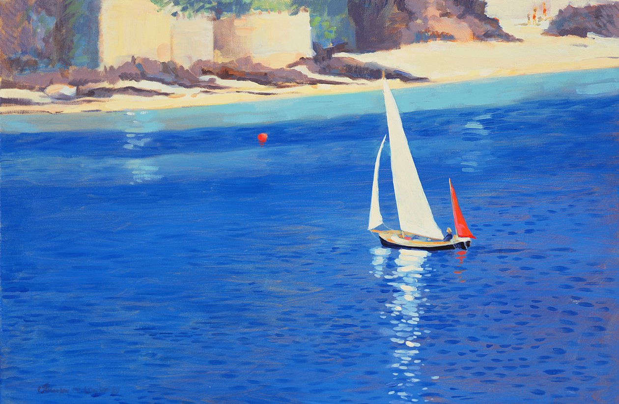 Salcombe - Yawl poblíž Millbay, 1999 od Jennifer Wright