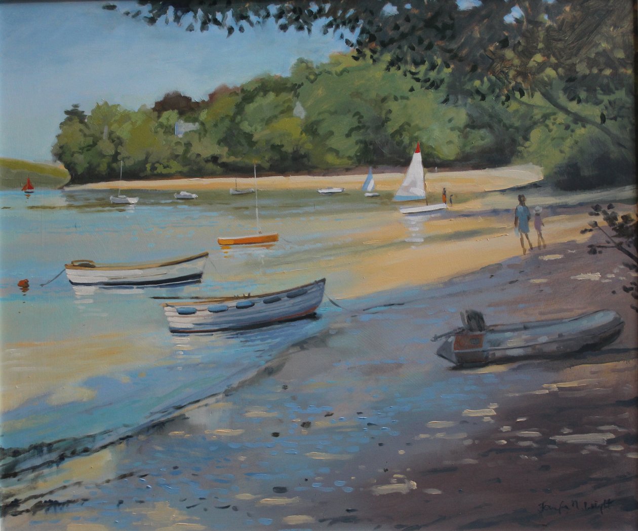 Salcombe Fishermans Cove, Early Light od Jennifer Wright