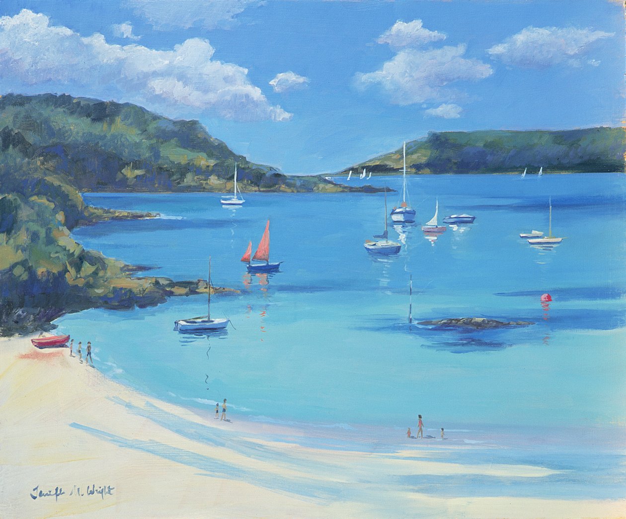 Sunny Cove, Salcombe, 2000 od Jennifer Wright