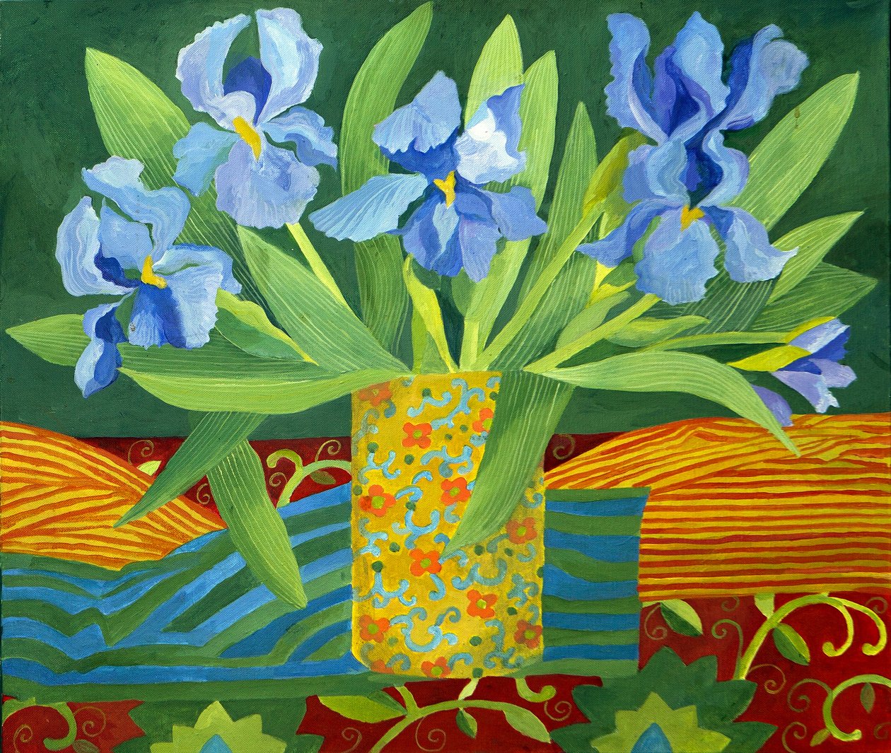 Iris, 2014 (akryl na plátně) od Jennifer Abbott