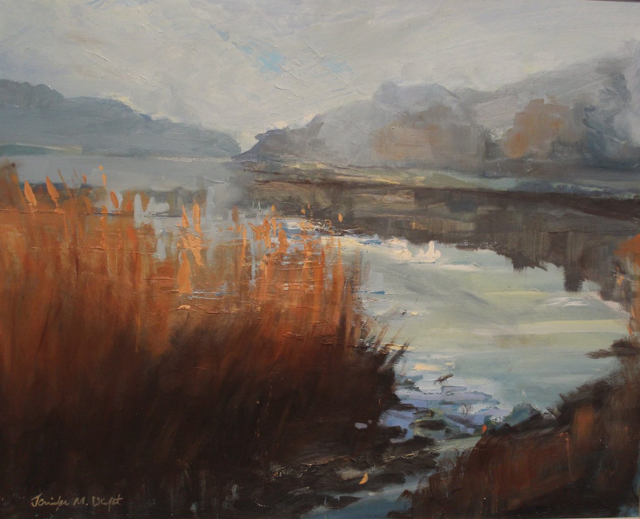Batson Creek Salcombe , podzim . olej na plátně, 2016 od Jennifer Wright