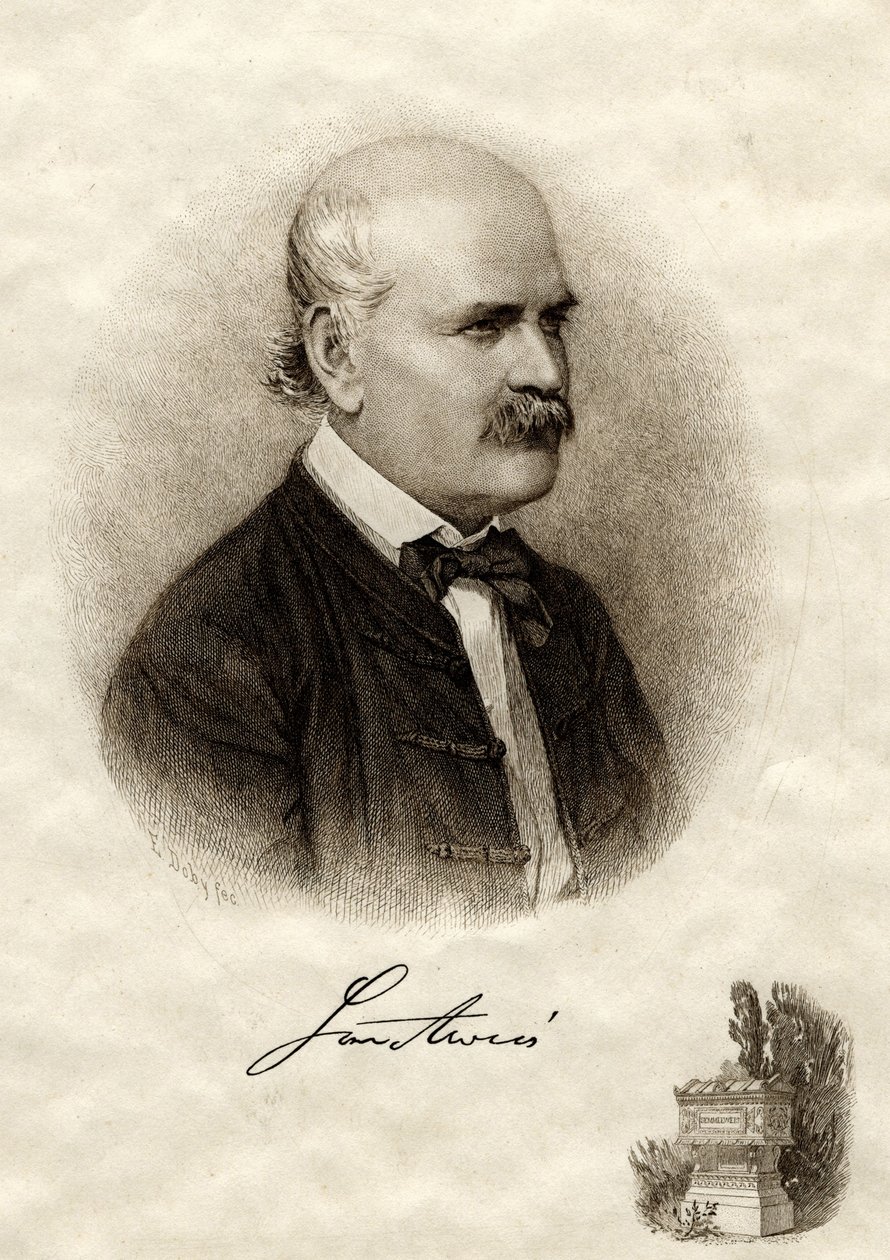 Portrét Ignaze Philippa Semmelweise 1818-1865 od Jenö Eugen Doby