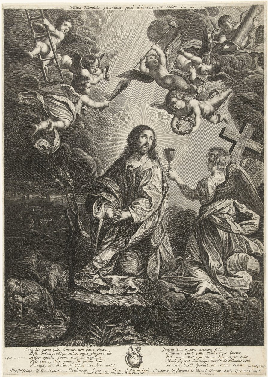 Kristus v zahradě Getsemanské Kristus na hoře Olivetské od Jeremias Falck
