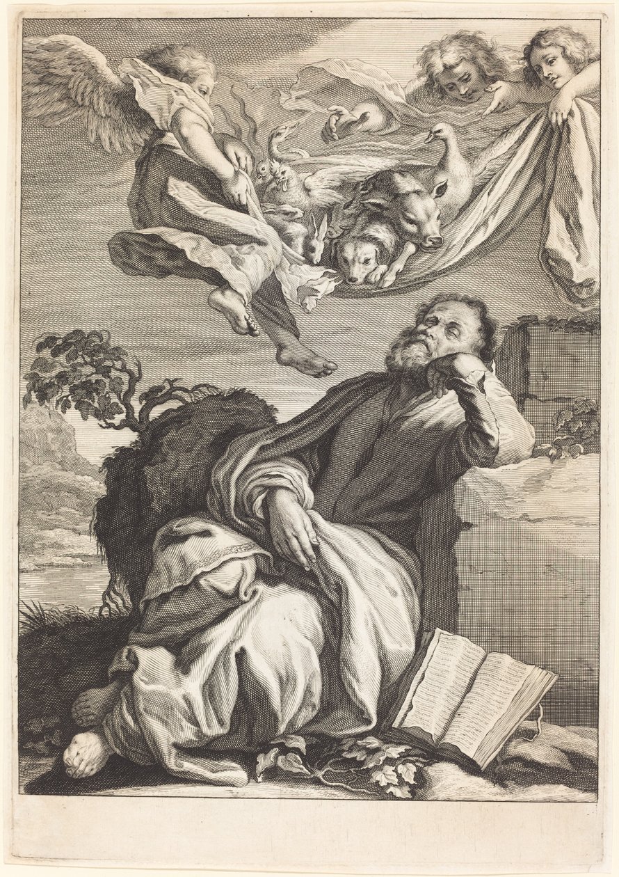 Sen svatého Petra od Jeremias Falck after Johann Liss