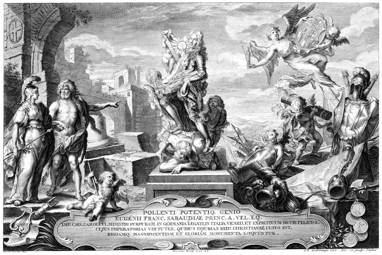 Oslava prince Evžena od Jeremias Jakob Sedelmayr