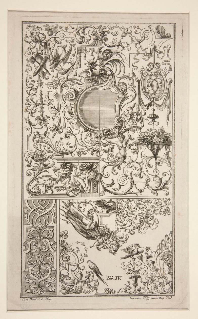 Ornamentální groteskní design od Jeremias Wolff