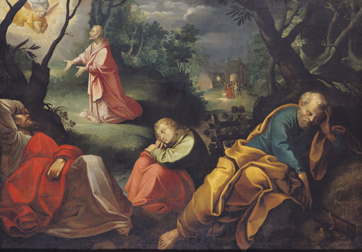 Kristus v zahradě Olivetské, 1625 od Jeremie Le Pilleur