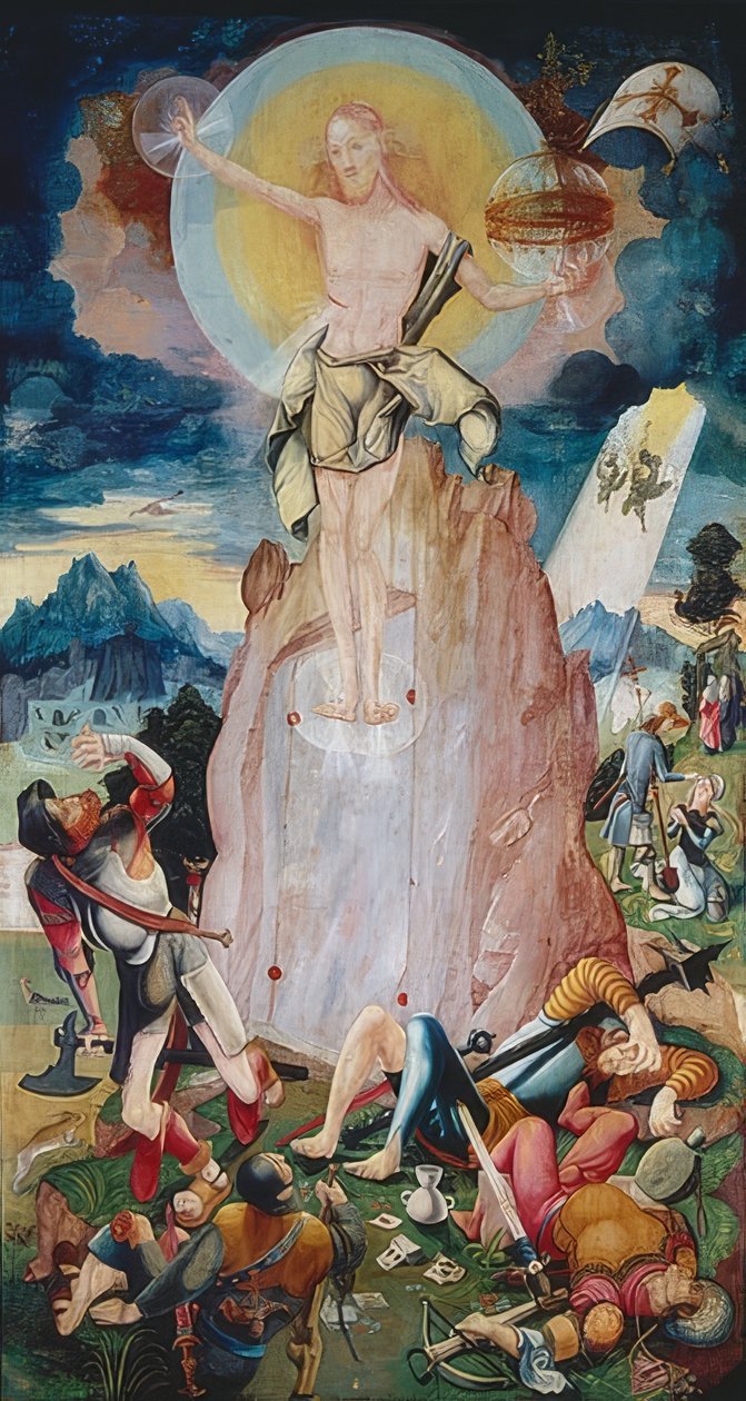 Vzkříšení Krista (pravé křídlo Herrenbergského oltáře). 1519 od Jerg Ratgeb