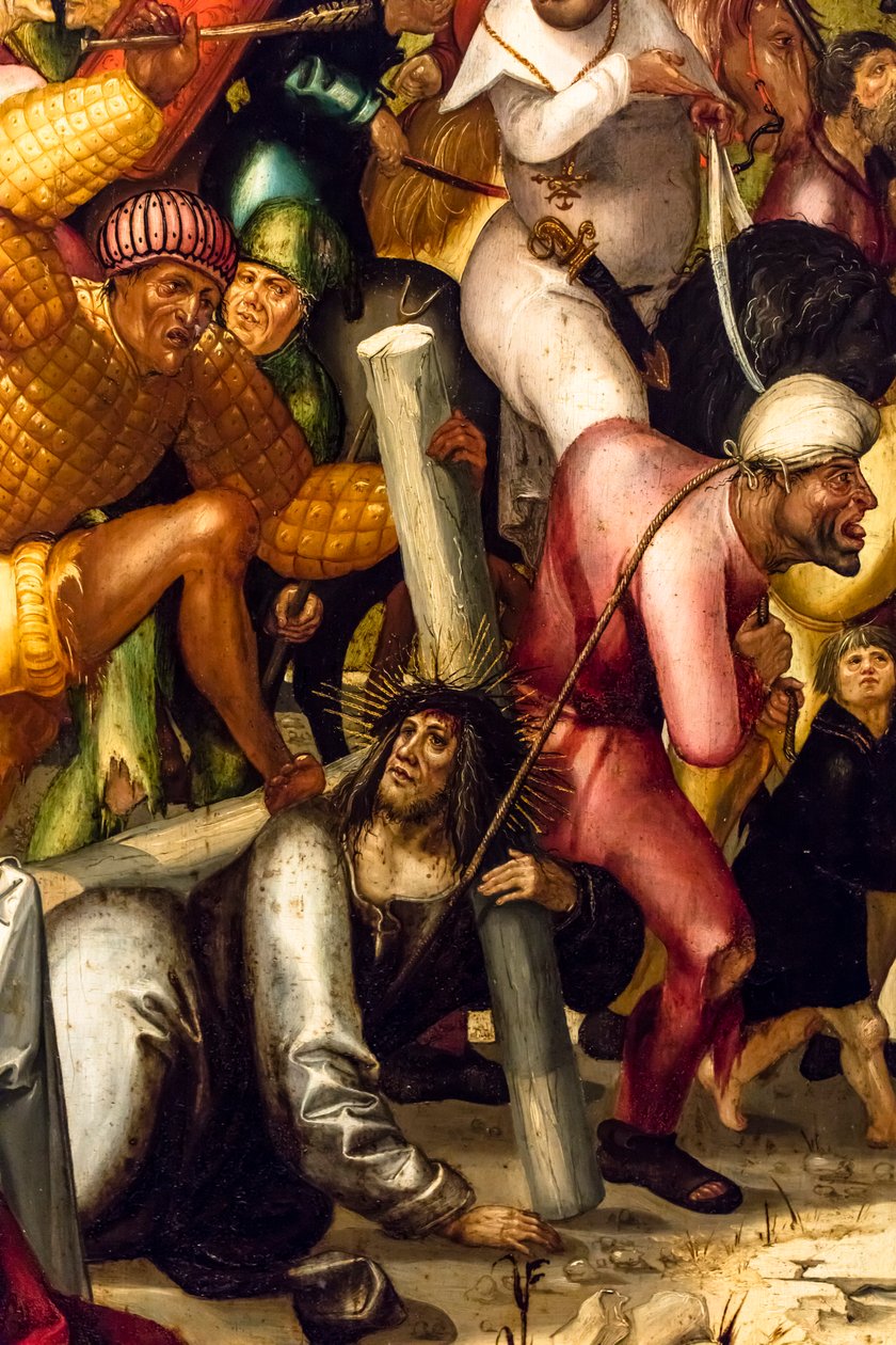 Nesení kříže, asi 1515 (tempera a olej na jehličnatém dřevě) od Jerg Ratgeb