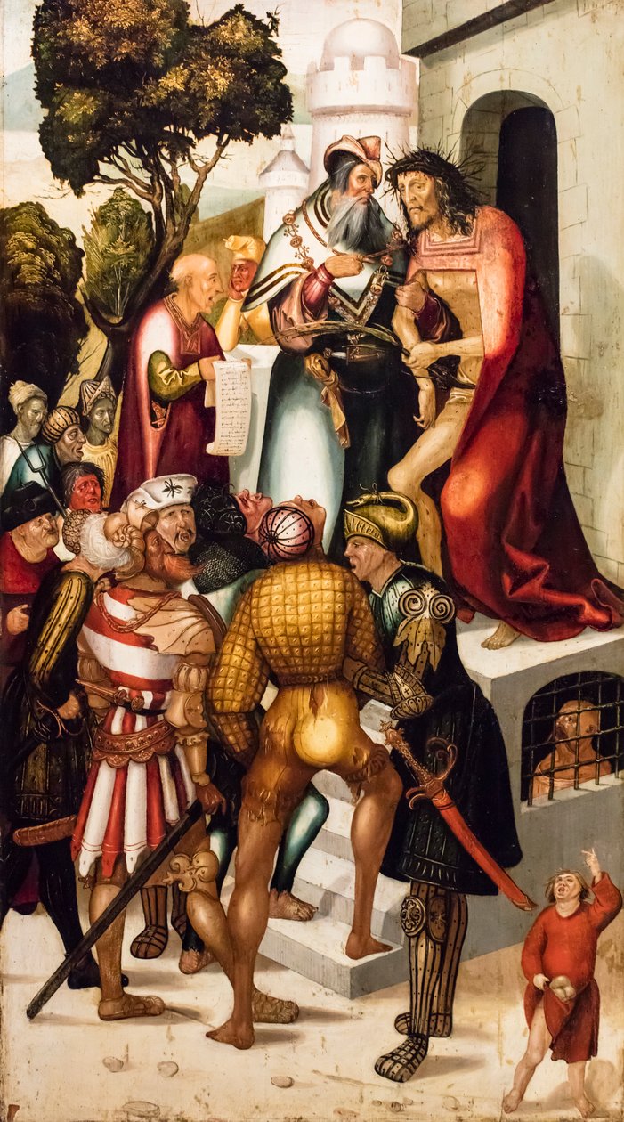 Ecce Homo, asi 1515 (tempera a olej na jehličnatém dřevě) od Jerg Ratgeb
