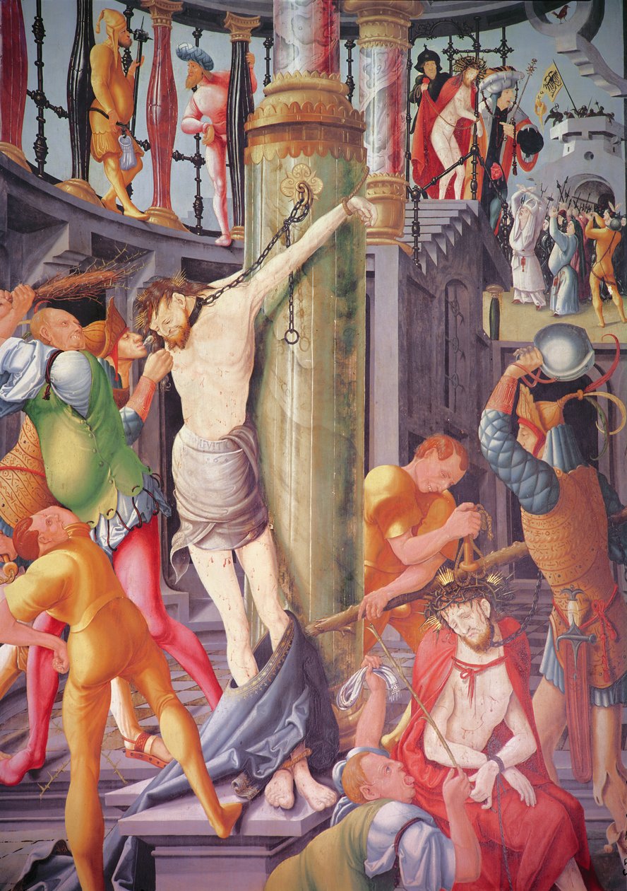 Posmívání Kristu, z Herrenbergského oltáře, 1521 od Jerg Ratgeb