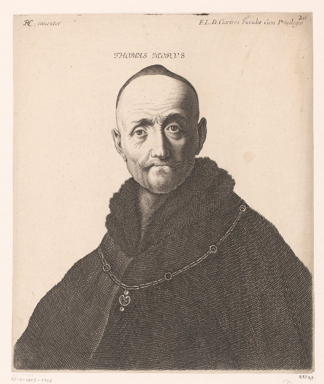 Portrét Thomase More Thomas Morris (titul na objektu) Busty filozofů a králů (název série) od Jerôme David (attributed to)