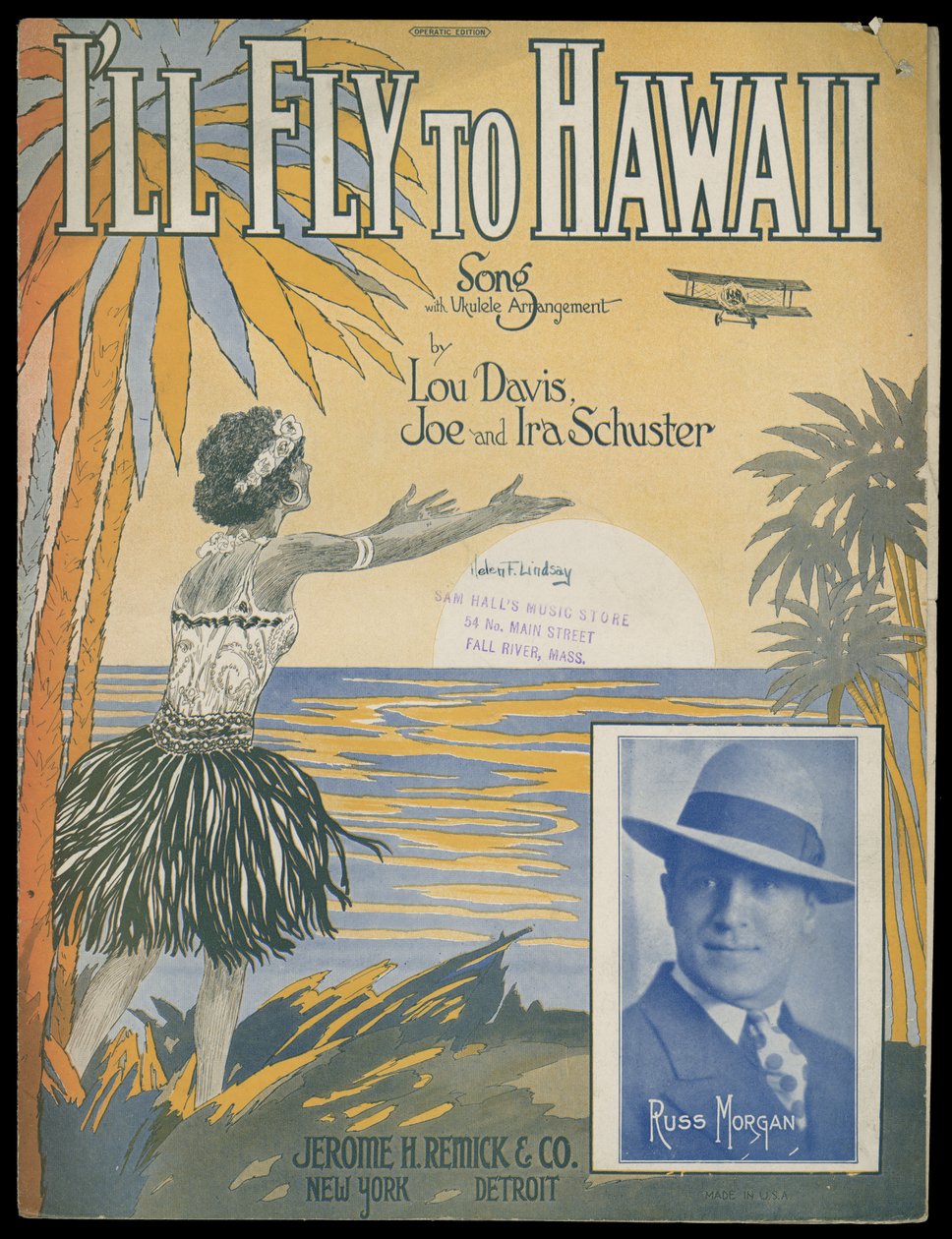 Ill Fly to Hawaii, n. 1770-1959 (tulostus) od Jerome H. Remick & Co.