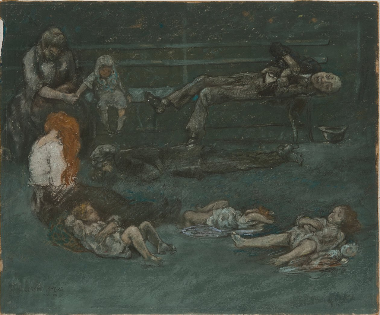 Lavička v parku v noci, 1909. od Jerome Myers