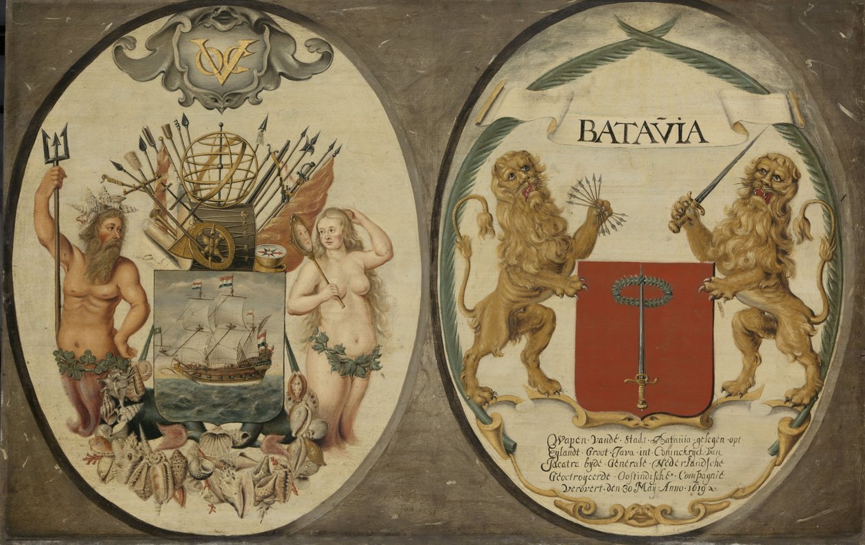 Zbraně holandské Východoindické společnosti a města Batavia, 1651 od Jeronimus Becx