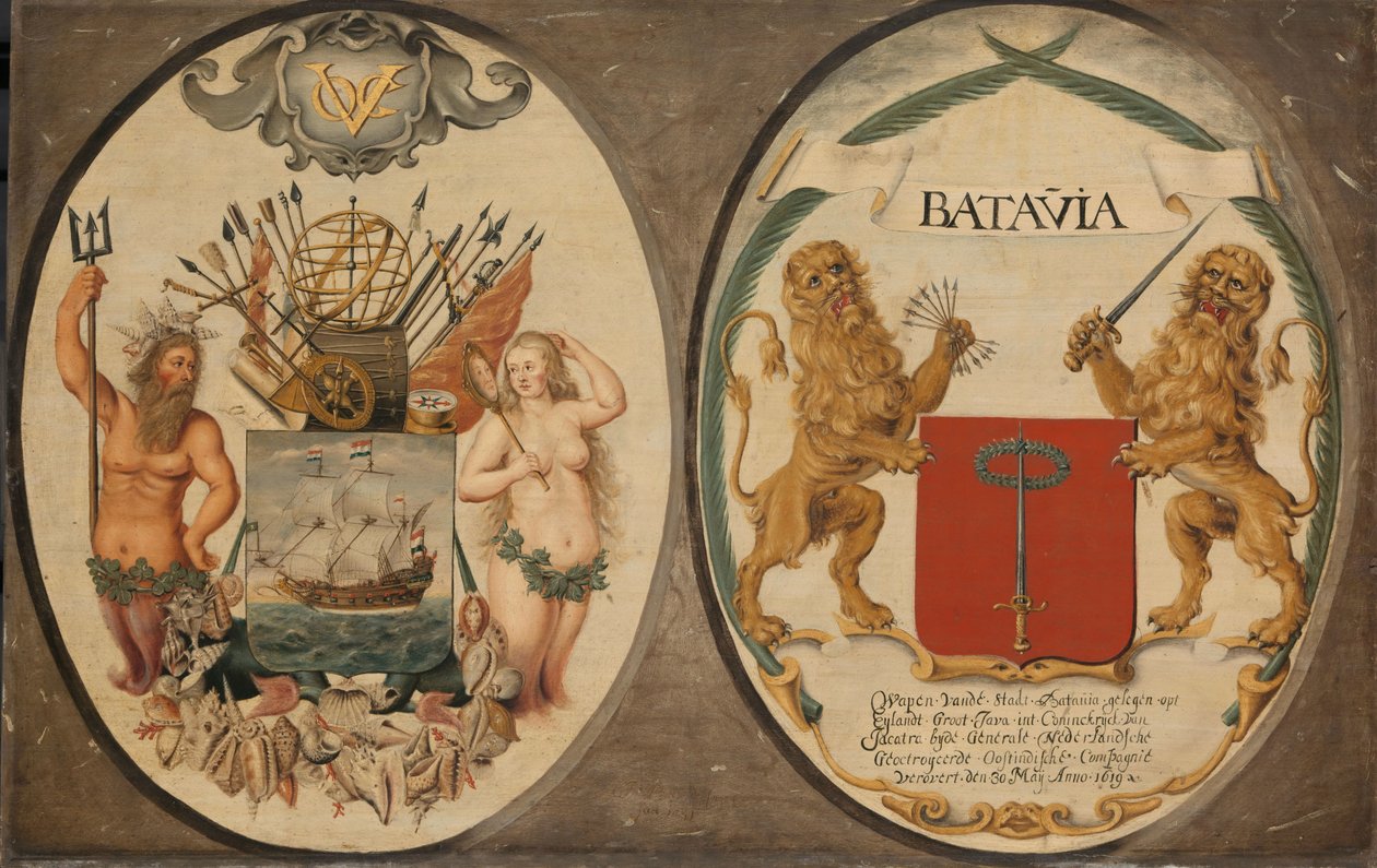 Zbraně holandské Východoindické společnosti a města Batavia od Jeronimus Becx (II)