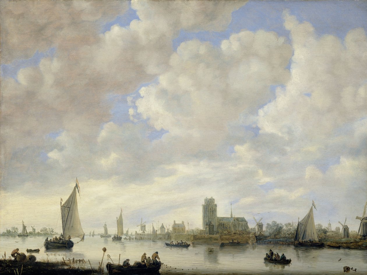 Pohled na Merwede u Dordrechtu od Jeronymus van Diest (II) (attributed to)