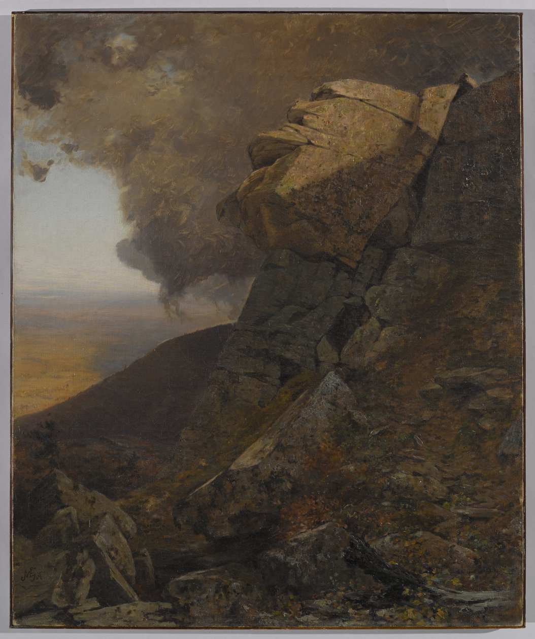 Cliff in the Kaatskills, kolem roku 1863 od Jervis McEntee