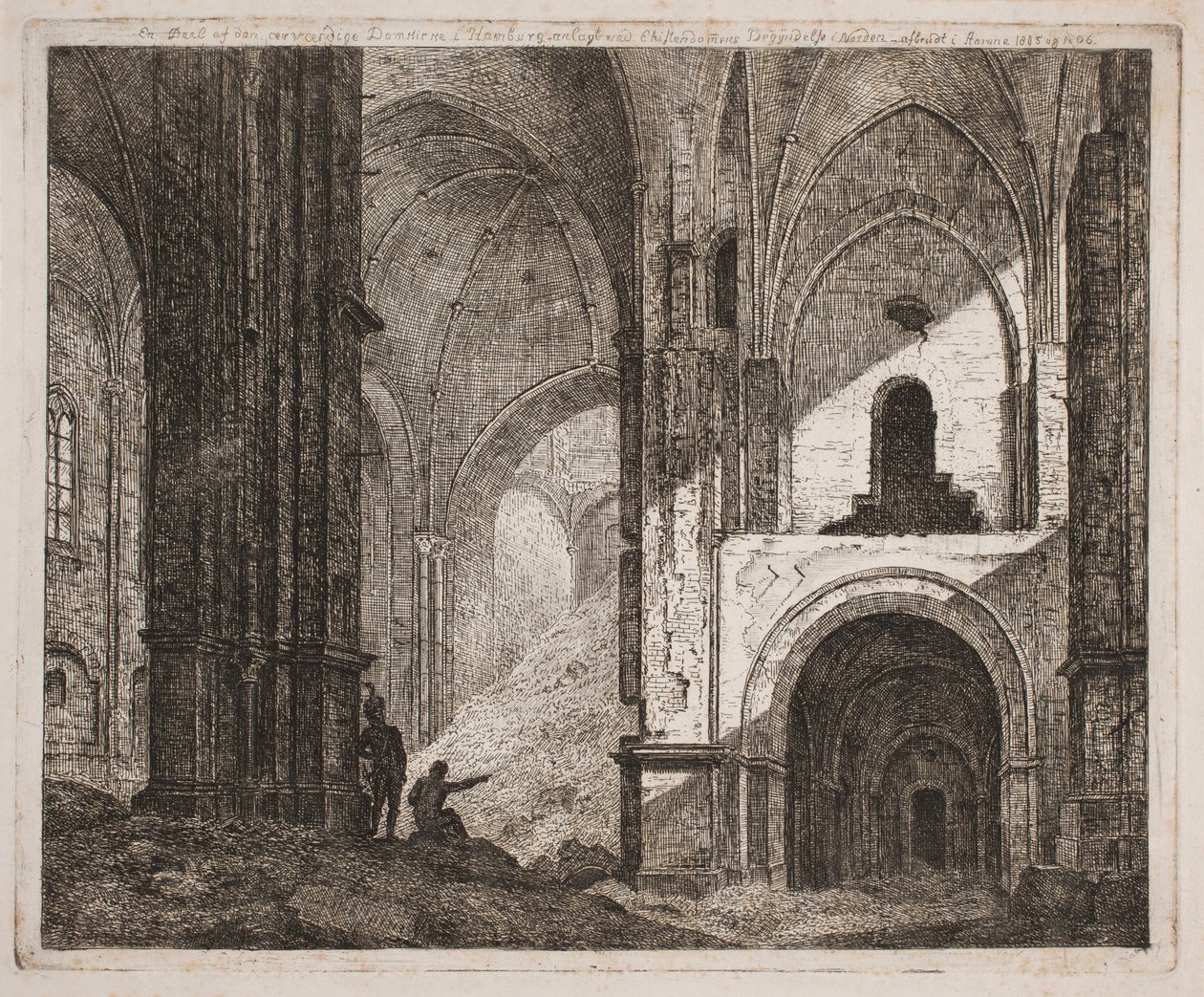 Interiér ze stejné ruiny 1806 od Jes Bundsen