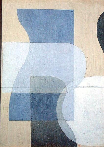 Abstrakt 2, kolem roku 1938 (kvaš na desce gesso) od Jessica Stewart Dismorr