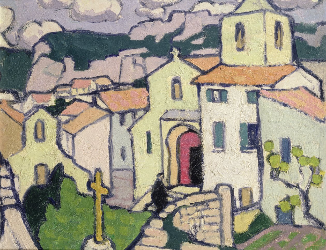 Les Baux, kněz vstupuje do své církve, kolem roku 1911 od Jessica Stewart Dismorr