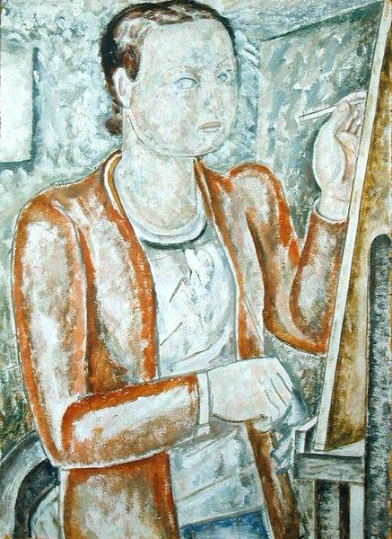 Autoportrét, kolem roku 1928 (olej na desce gesso) od Jessica Stewart Dismorr