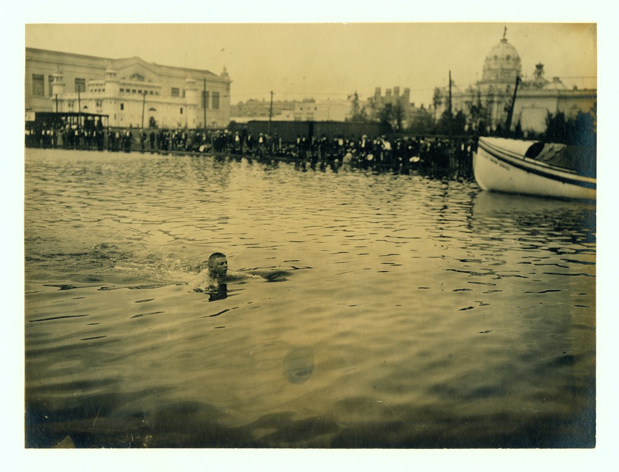 Německý George Zahanus vyhrál olympijské mistrovství Quarter Mile Breast Stroke Olympic od Jessie Tarbox Beals