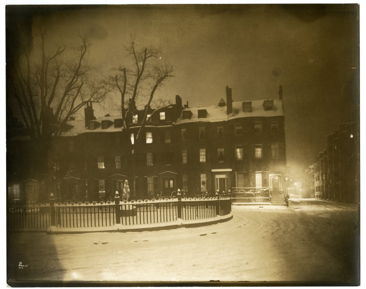 Bostonská pouliční scéna, Boston, USA, asi 1902-10 (želatinová stříbrná fotografie) od Jessie Tarbox Beals