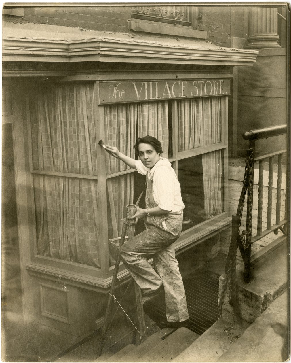 Charlotte Powell, vesnická malířka, cca 1905-16 (želatinová stříbrná fotografie) od Jessie Tarbox Beals