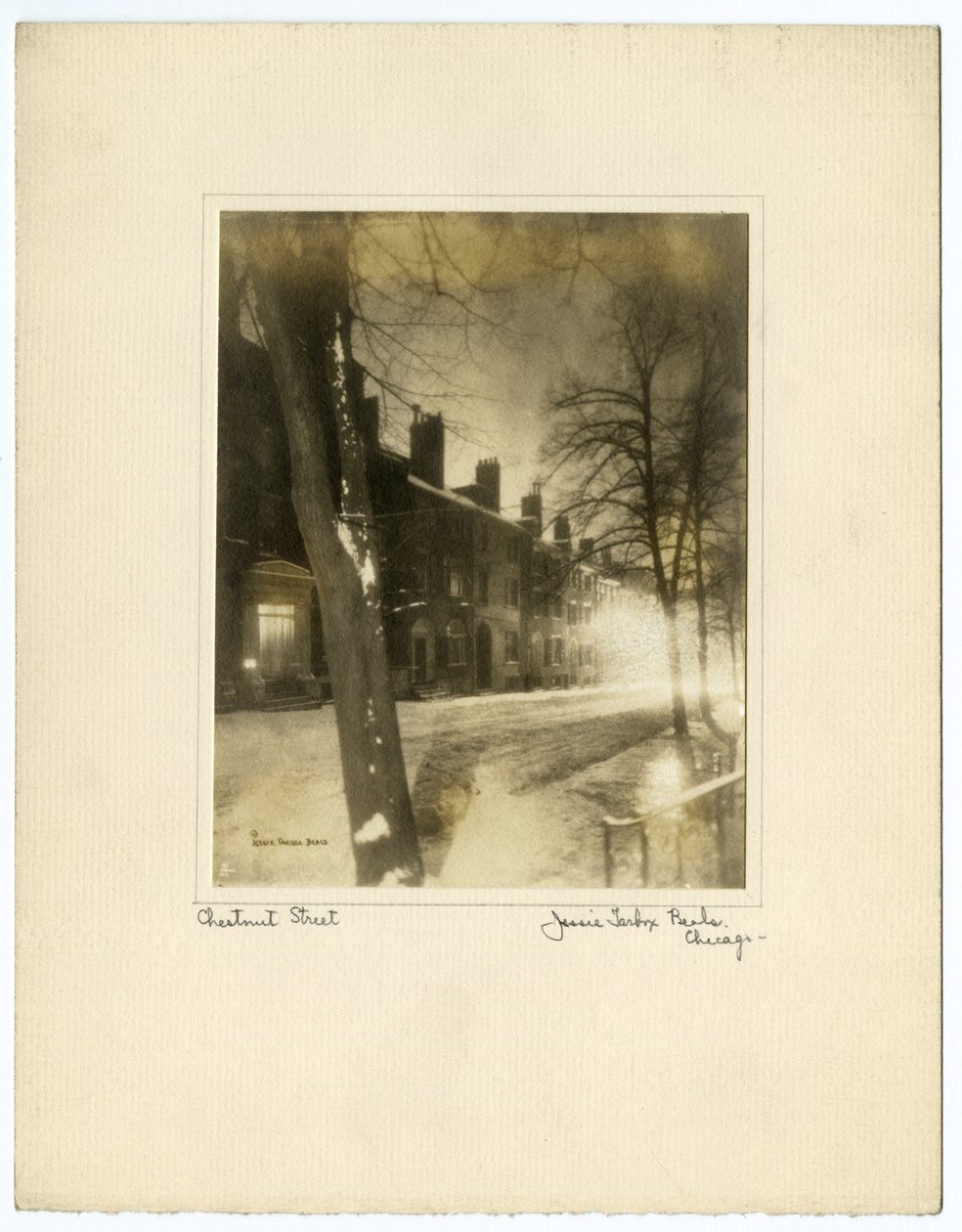 Chestnut Street, Boston, USA, cca 1902-10 (želatinová stříbrná fotografie) od Jessie Tarbox Beals