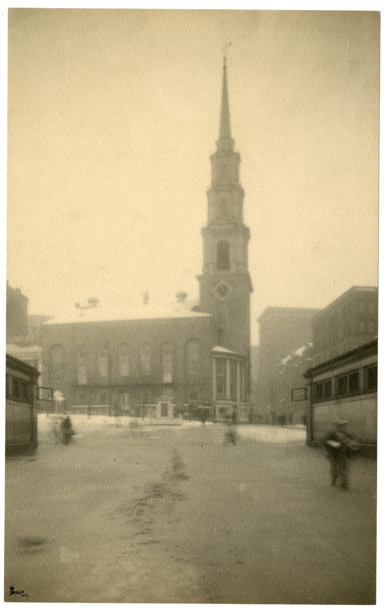 Park St Ch, Boston, USA, cca 1902-10 (želatinová stříbrná fotografie) od Jessie Tarbox Beals
