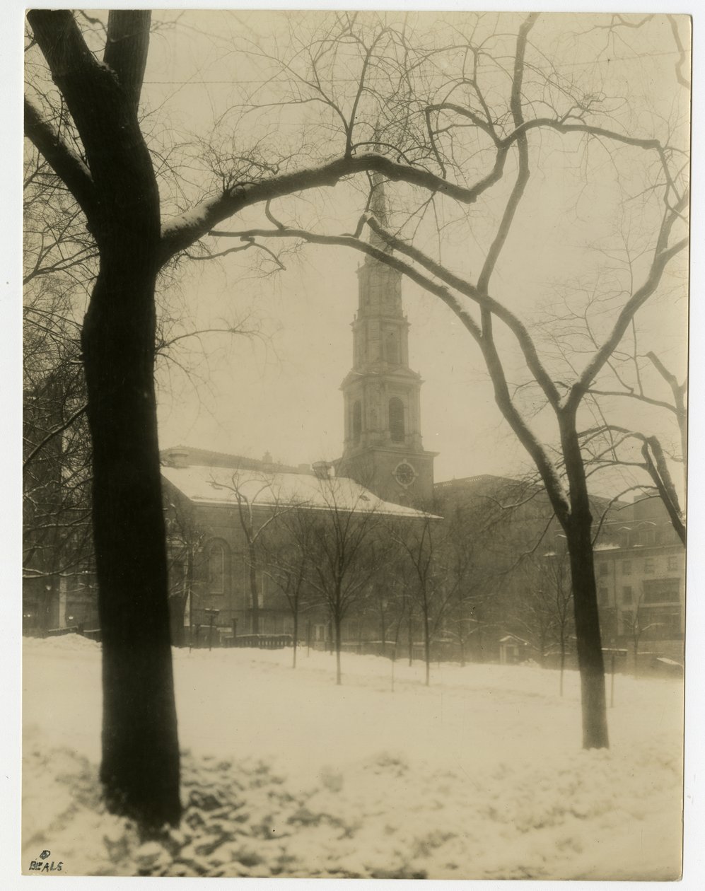 Park Street Church, Boston, USA, cca 1902-10 (želatinová stříbrná fotografie) od Jessie Tarbox Beals